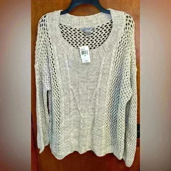 Two-One-Two New York Women’s Sweater Pullover Beige Size Large - Picture 1 of 4